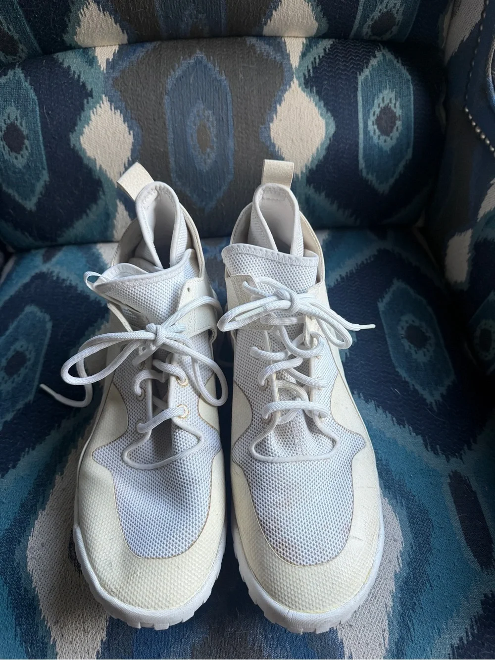 adidas White Mesh Low-Top Sneakers
